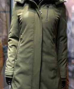 Eerlijk verlichten oven Winterjas dames parka groen/008 - Nappato Leather