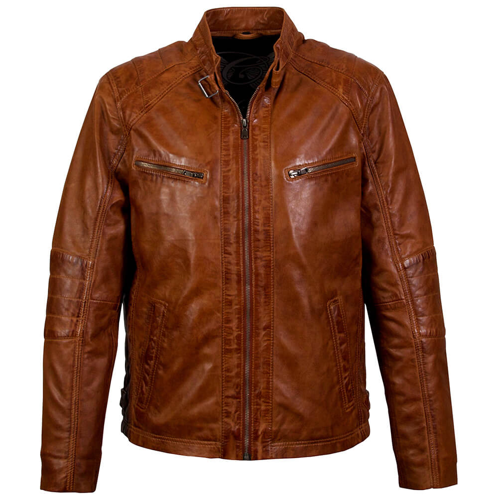 twaalf Over het algemeen versneller Leren jas grote maat heren 991 bruin - Nappato Leather