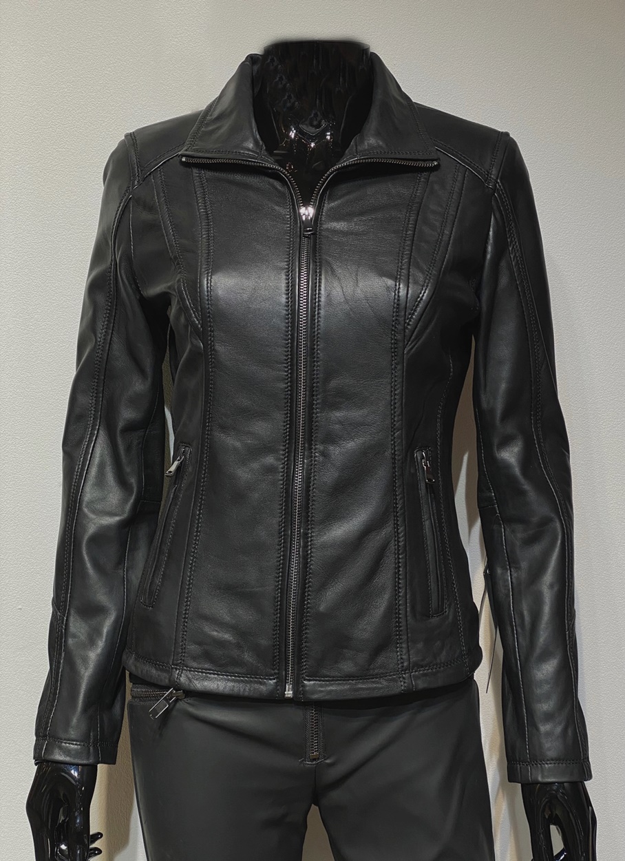 Vuiligheid handelaar Aan het liegen 9938A zwart leren jas dames - Nappato Leather Nijmegen
