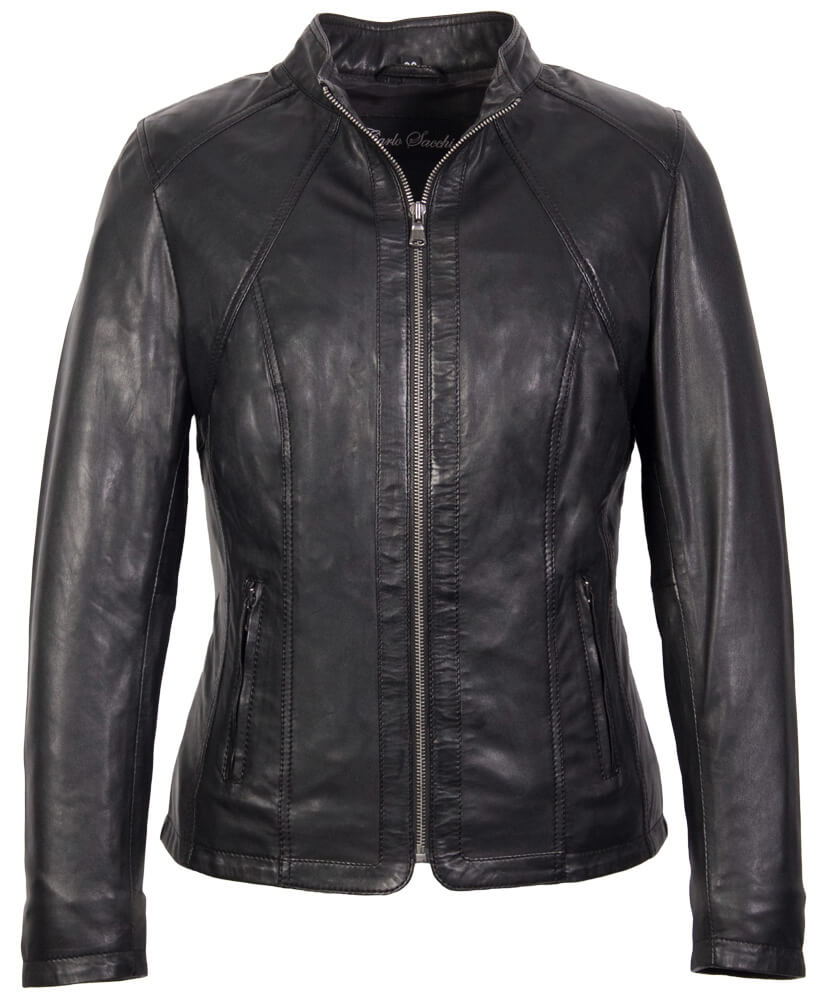Blanco Eenheid galop Grote maat leren jas dames zwart 998 - Nappato Leather