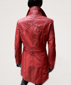 pols Beweging levering aan huis Lady coat rood leren lange jas dames - Nappato Leather