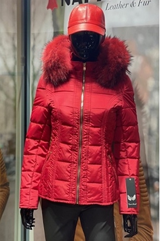 Dierbare makkelijk te gebruiken operator Winterjas dames 009 new rood memory - Nappato Leather