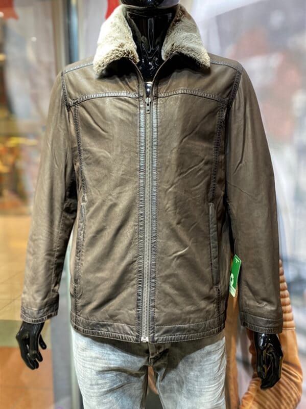 Taalkunde temperament optioneel Leren winterjas heren Zeven donker bruin - Nappato Leather