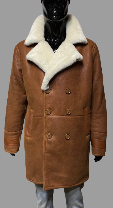 Rijk West Triviaal Lammy coat heren Trenchcoat cognac - Nappato Leather